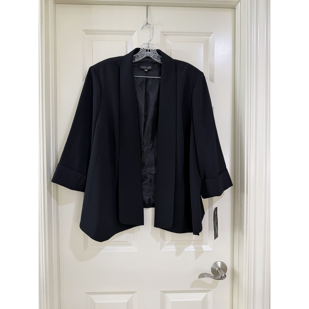 black label by evan picone women black blazer size 20W NEW WITH TAG